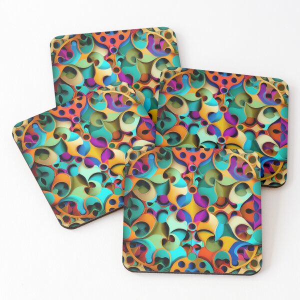 Item preview, Vibrant Eclectic Pattern Digital Painting designed and sold by CodeAndColors.