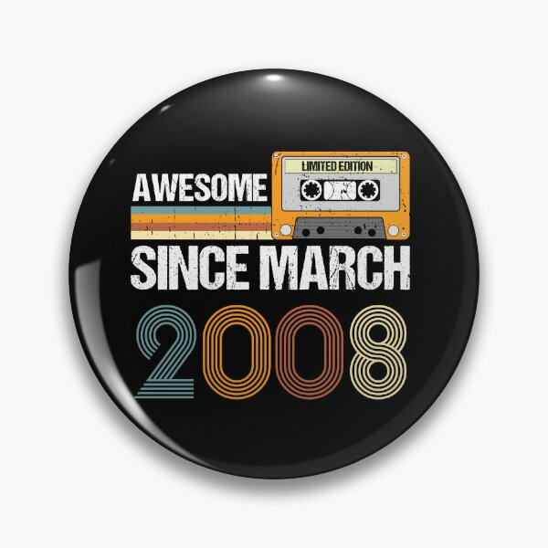 Item preview, Awesome Since March 2008 | 15th Birthday Gifts | 15 Years Old Gifts designed and sold by AMINE  ★★★★★.