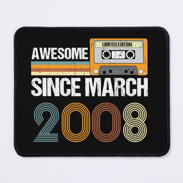 Item preview, Awesome Since March 2008 | 15th Birthday Gifts | 15 Years Old Gifts designed and sold by AMINE  ★★★★★.