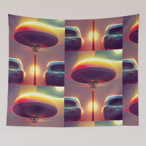 Item preview, Cool UFO art. Colorful vibrant alien art. designed and sold by Neo-Expression.