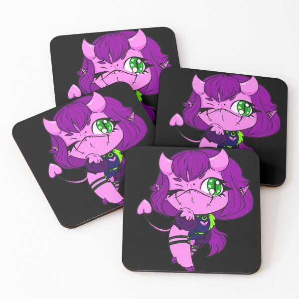 Item preview, chibi purple demon girl  designed and sold by Beelixir.