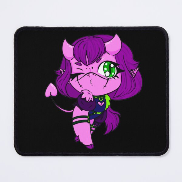 Item preview, chibi purple demon girl designed and sold by Beelixir.