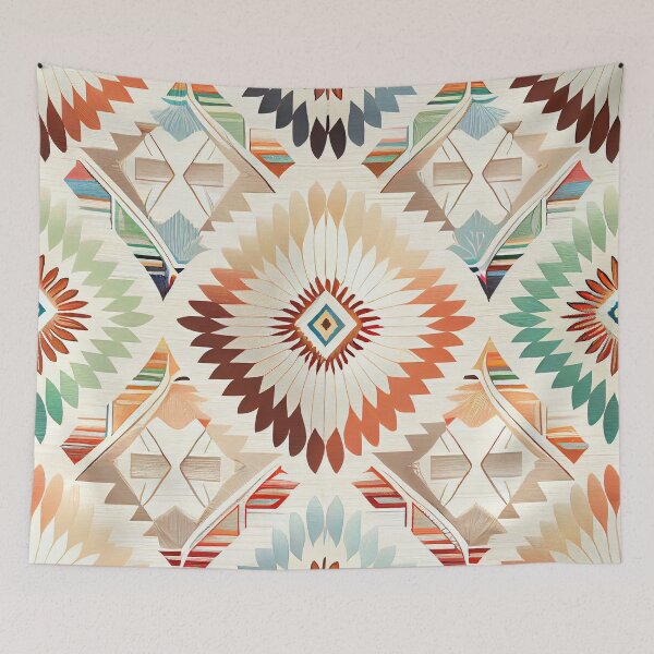Item preview, White Rainbow Muted Western Pattern Digital Painting designed and sold by CodeAndColors.