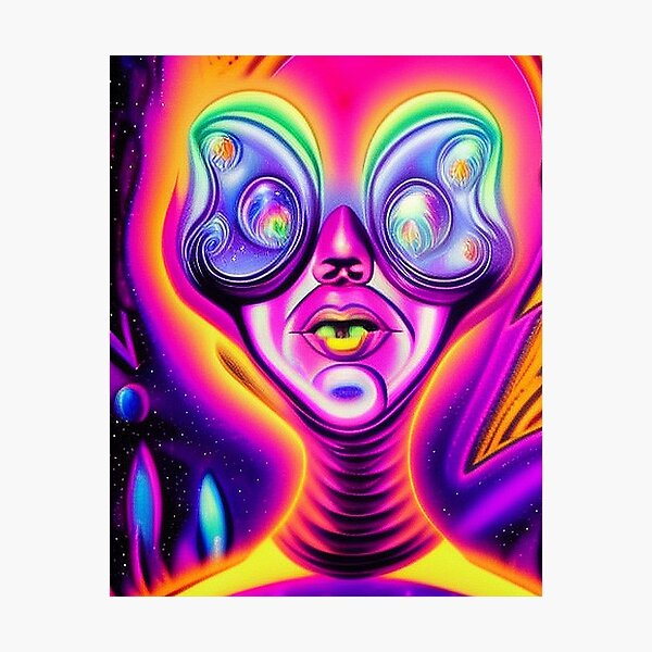 Item preview, Trippy Colorful Extraterrestrial Alien Art. designed and sold by Neo-Expression.