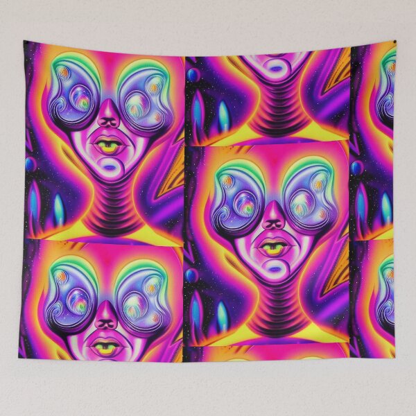 Item preview, Trippy Colorful Extraterrestrial Alien Art. designed and sold by Neo-Expression.