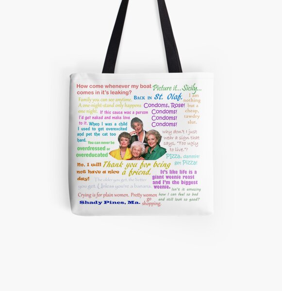 Golden Girls Quotes All Over Print Tote Bag
