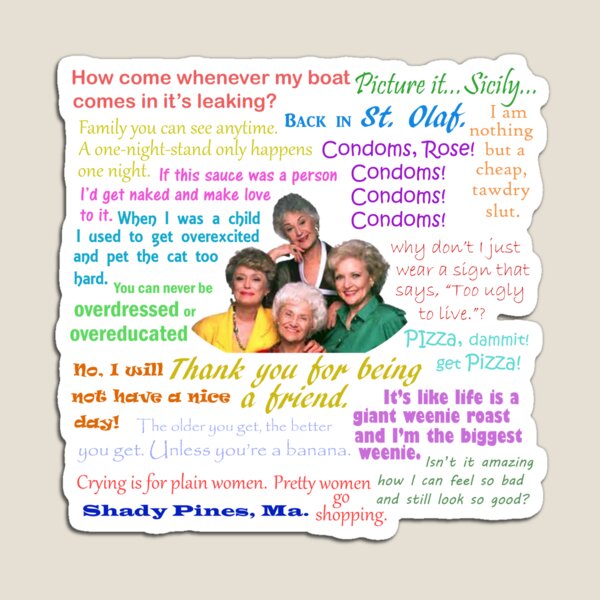 Artikel-Vorschau von Golden Girls Quotes, designt und verkauft von GiantSquid1.