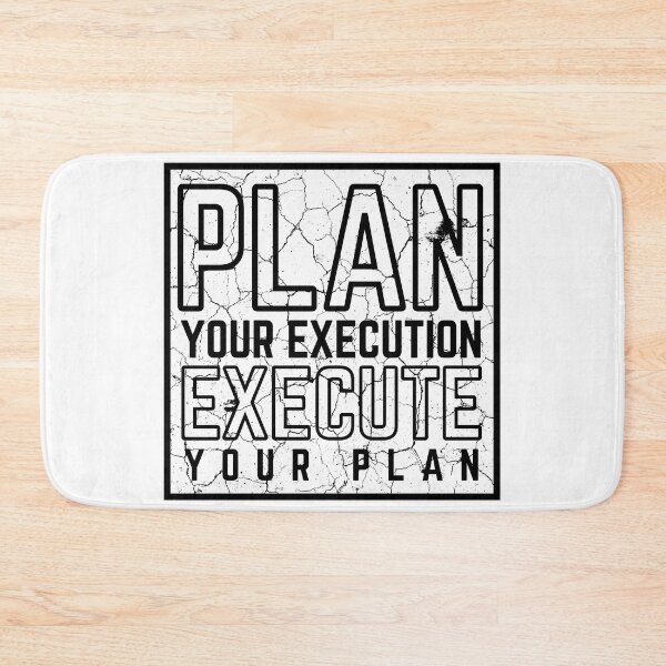Item preview, Plan Your Execution Execute Your Plan modified white distressed designed and sold by KingsManKind.