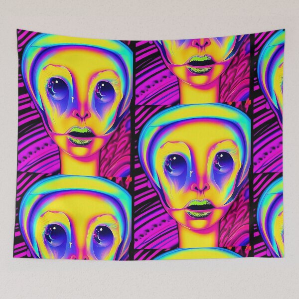 Item preview, Trippy Colorful alien art designed and sold by Neo-Expression.