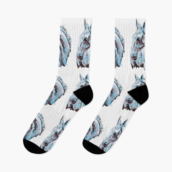 Item preview, White horse - on white background designed and sold by Konni Jensen.