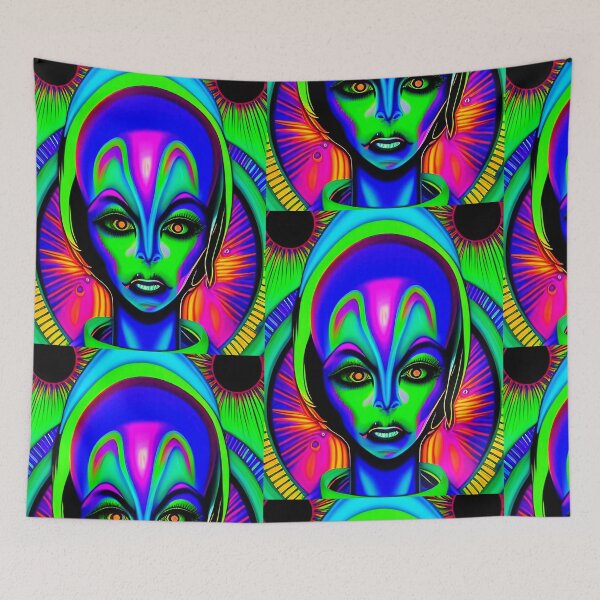 Item preview, Trippy Colorful alien art designed and sold by Neo-Expression.