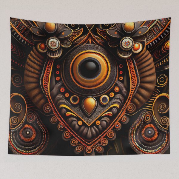 Item preview, Bold Dramatic Bejeweled African Pattern Digital Painting designed and sold by CodeAndColors.