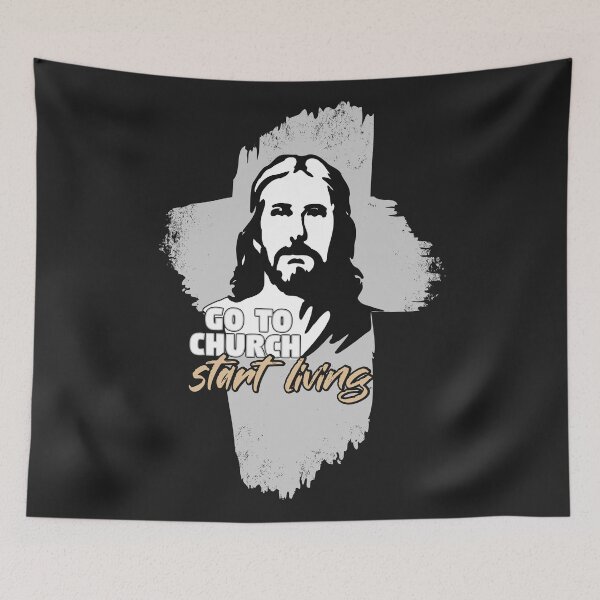 Item preview, "Go to Church, start living". Perfect gift Idea for a preacher, priest, pastor, minister. designed and sold by funnycolors.