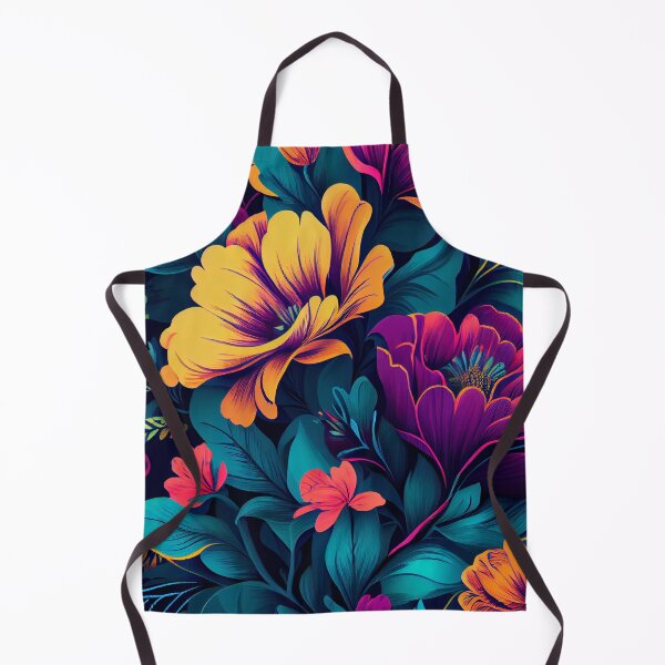 Artikelvorschau, Vibrant Bold Floral Pattern Digital Painting entworfen und verkauft von CodeAndColors.