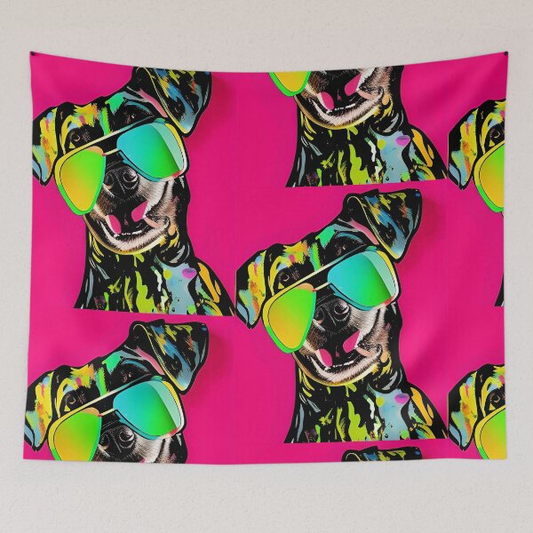 Artikelvorschau, Popart-Hund. Bunte Hunde im Popart-Stil. entworfen und verkauft von Neo-Expression.