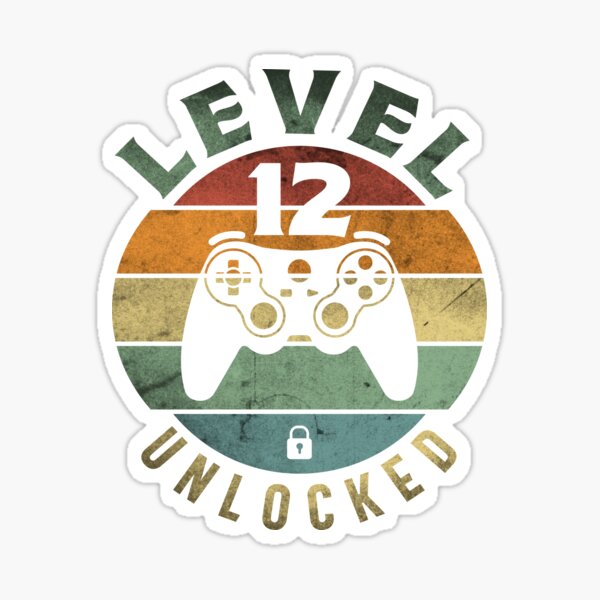 Level 12 Unlocked svg, 12nd Birthday svg, Twelve Birthday