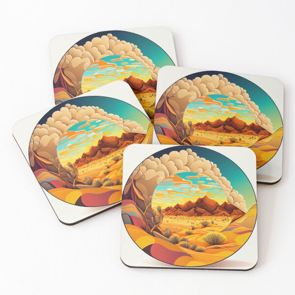 Item preview, Cartoon Dazzling Circular Desert Modern Pattern Digital Painting designed and sold by CodeAndColors.