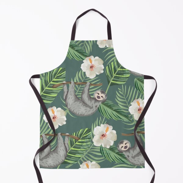 Item preview, Sloth With Tropical Flowers and Leaves Background designed and sold by cgroenewald.