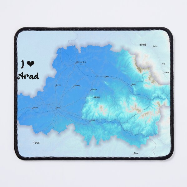 Item preview, Arad County Map, România designed and sold by maptheclouds.