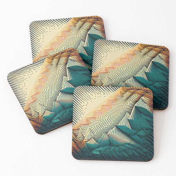 Item preview, Geometric Rough Line Pattern Digital Painting designed and sold by CodeAndColors.