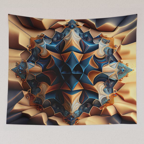Item preview, Bejeweled Contemporary Dynamic Desert Modern Pattern Digital Painting designed and sold by CodeAndColors.