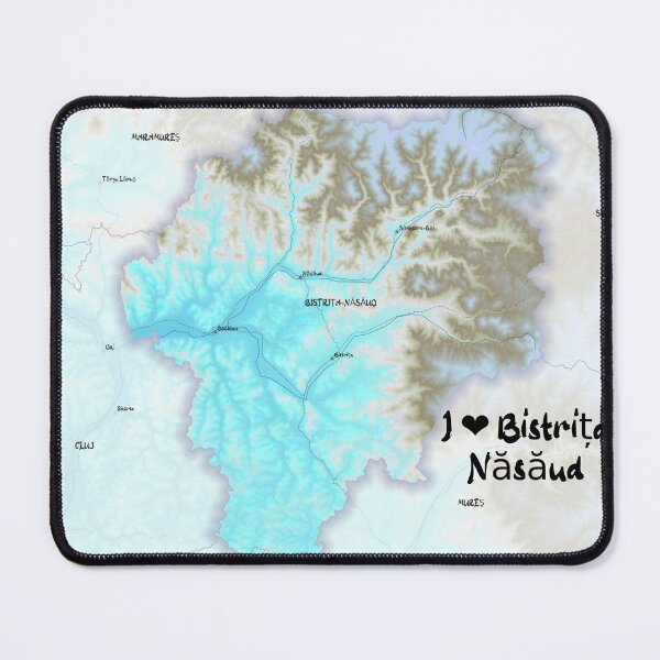 Item preview, Bistrița Năsăud County Map, România designed and sold by maptheclouds.