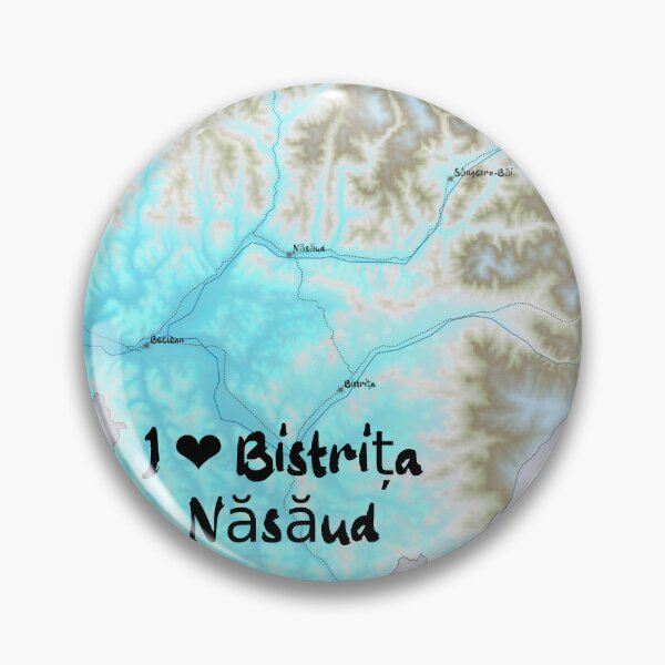 Item preview, Bistrița Năsăud County Map, România 2 designed and sold by maptheclouds.