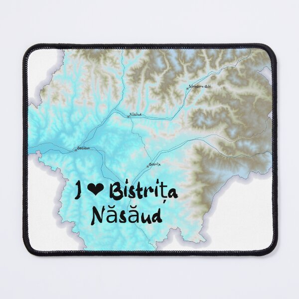 Item preview, Bistrița Năsăud County Map, România 2 designed and sold by maptheclouds.