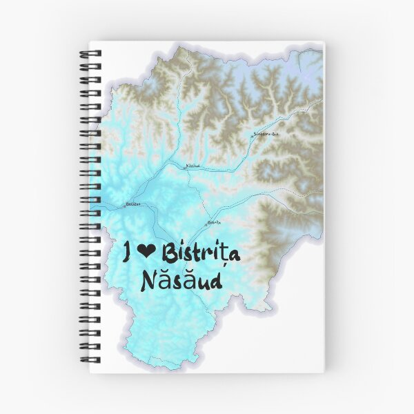 Item preview, Bistrița Năsăud County Map, România 2 designed and sold by maptheclouds.