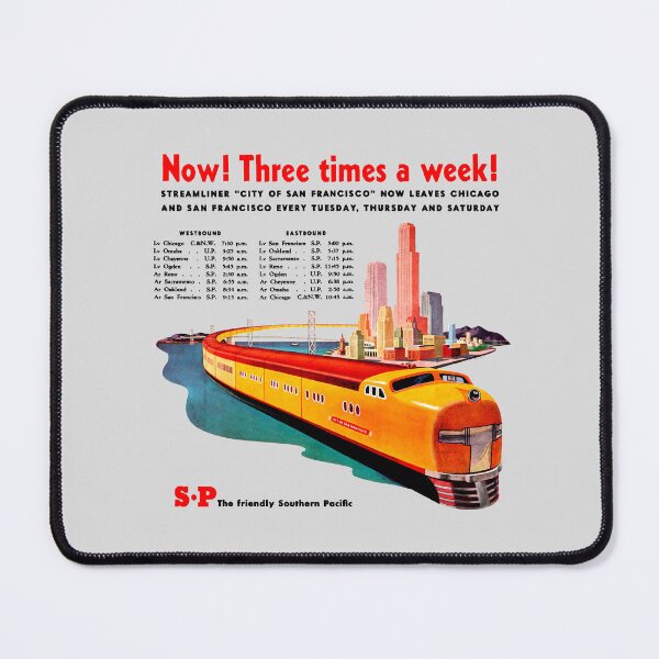 Item preview, STREAMLINER TRAIN ADVERT - TIMETABLE designed and sold by ThrowbackAds.