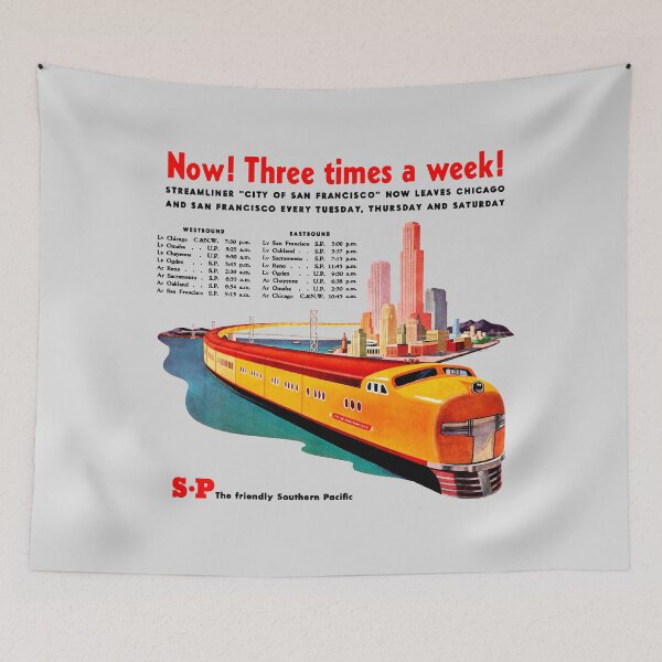 Item preview, STREAMLINER TRAIN ADVERT - TIMETABLE designed and sold by ThrowbackAds.