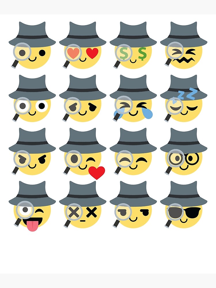 Detective Emoji Poster For Sale By Hippoemo Redbubble