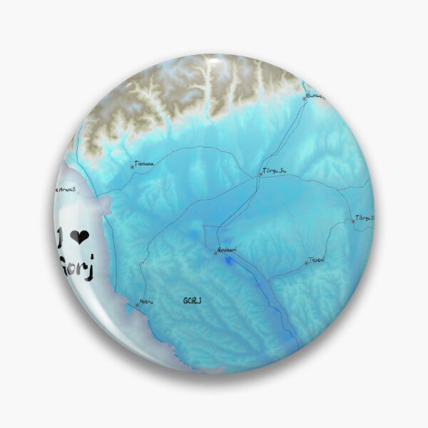 Item preview, Gorj County Map, România designed and sold by maptheclouds.