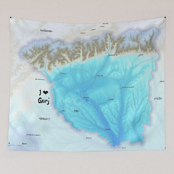 Item preview, Gorj County Map, România designed and sold by maptheclouds.