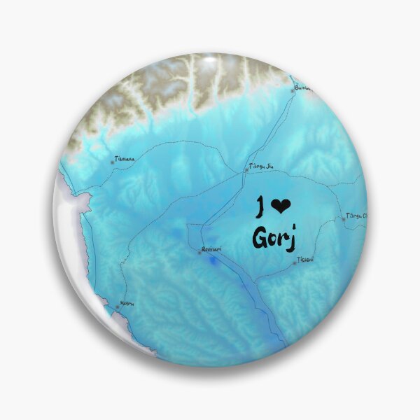 Item preview, Gorj County Map, România 2 designed and sold by maptheclouds.