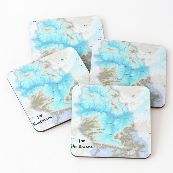 Item preview, Hunedoara County Map, România designed and sold by maptheclouds.