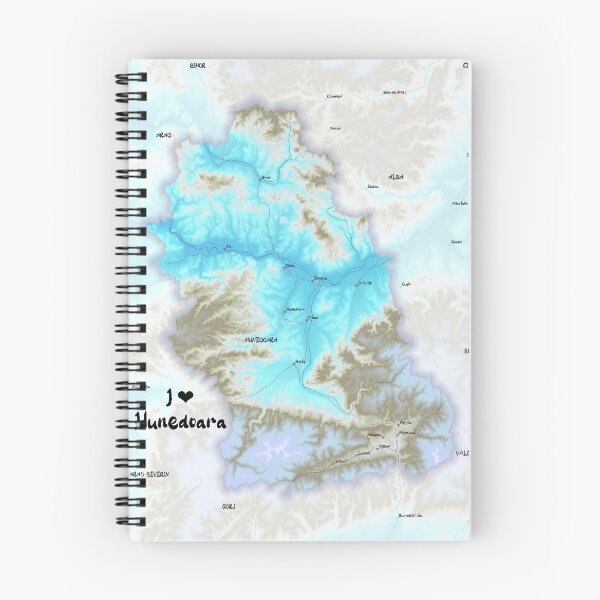 Item preview, Hunedoara County Map, România designed and sold by maptheclouds.