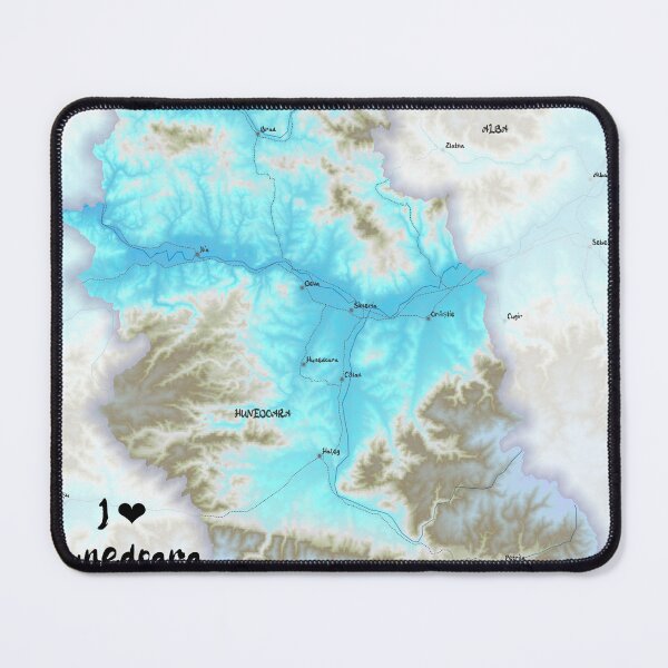 Item preview, Hunedoara County Map, România designed and sold by maptheclouds.