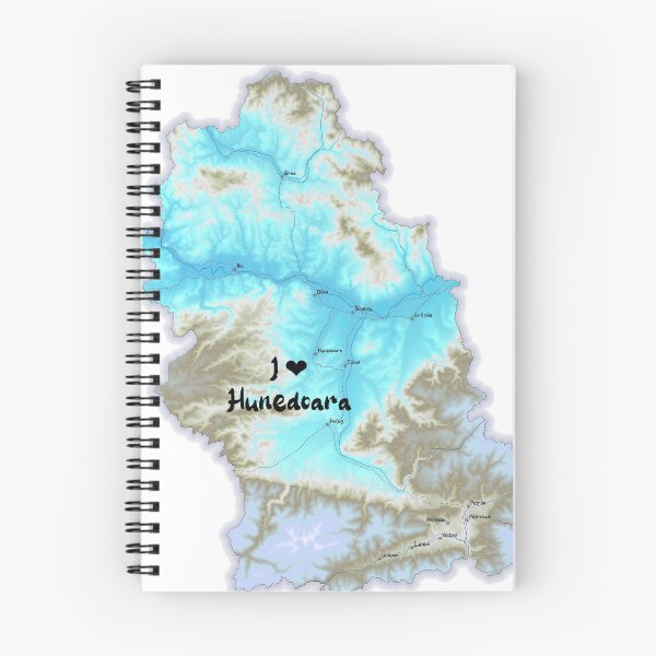 Item preview, Hunedoara County Map, România 2 designed and sold by maptheclouds.