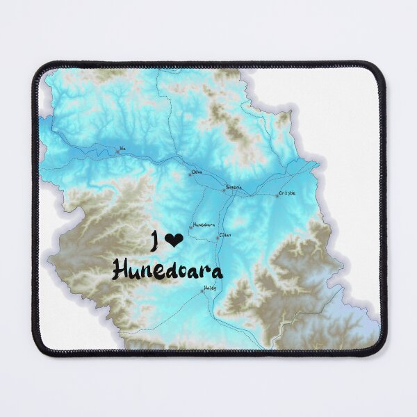 Item preview, Hunedoara County Map, România 2 designed and sold by maptheclouds.