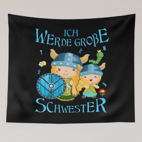 Item preview, I'm going to be a big sister with cute shieldmaidens designed and sold by Shirt-Designs.