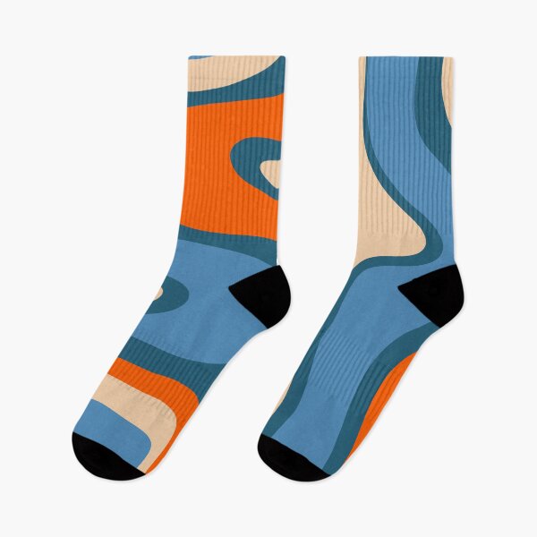Item preview, Copacetic Retro Abstract Pattern Blue Orange Beige designed and sold by kierkegaard.