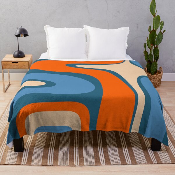 Item preview, Copacetic Retro Abstract Pattern Blue Orange Beige designed and sold by kierkegaard.