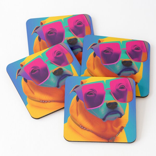 Item preview, Colorful popart dog with cool sunglasses designed and sold by Neo-Expression.