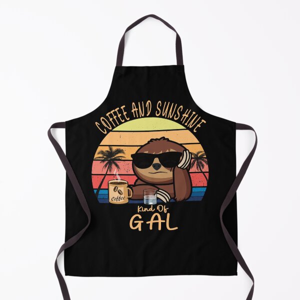 Item preview, Coffee and sunshine girl vintage sunset sloth designed and sold by TipTopTapo.