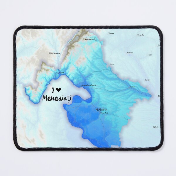 Item preview, Mehedinți County Map, România designed and sold by maptheclouds.