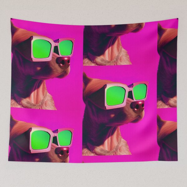 Item preview, Colorful popart dog with cool sunglasses designed and sold by Neo-Expression.