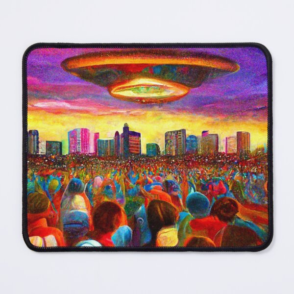 Item preview, Alien Invasion Mars UFO Psychedelic Otherworldly Extraterrestrial Unidentified Flying Object  designed and sold by Weirdarto.
