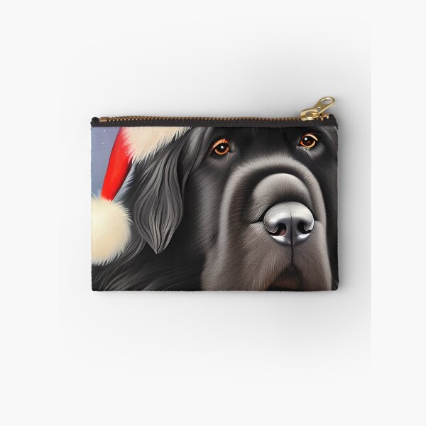 Item preview, Christmas Newfoundland Wearing A Santa Hat designed and sold by ZenEverAI.