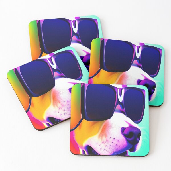 Item preview, Colorful popart dog with cool sunglasses designed and sold by Neo-Expression.
